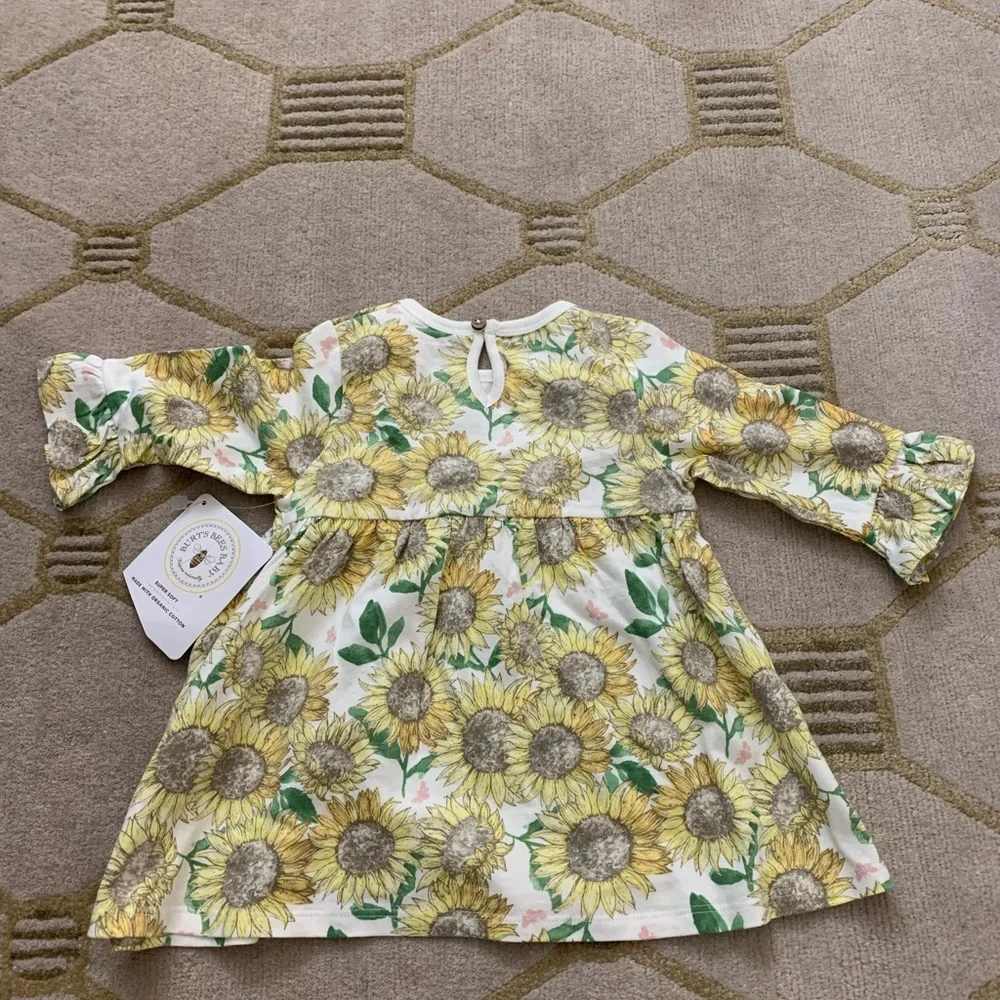 NWT Burt’s Bees Baby Sunflower Organic Cotton Top 18M - Picture 5 of 7